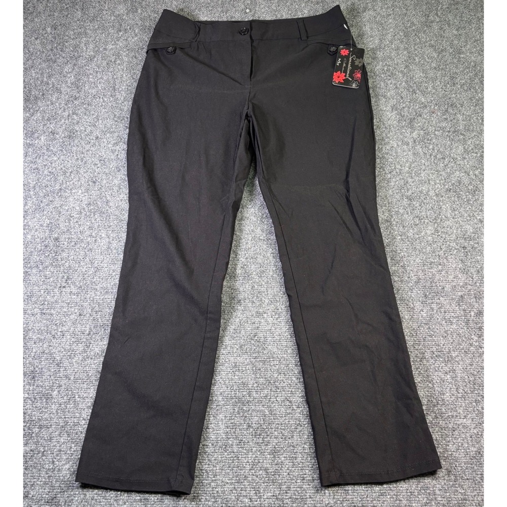 Sensational Collection Dress Pants Womens 15 Black Stretch Career NWT Made n USA